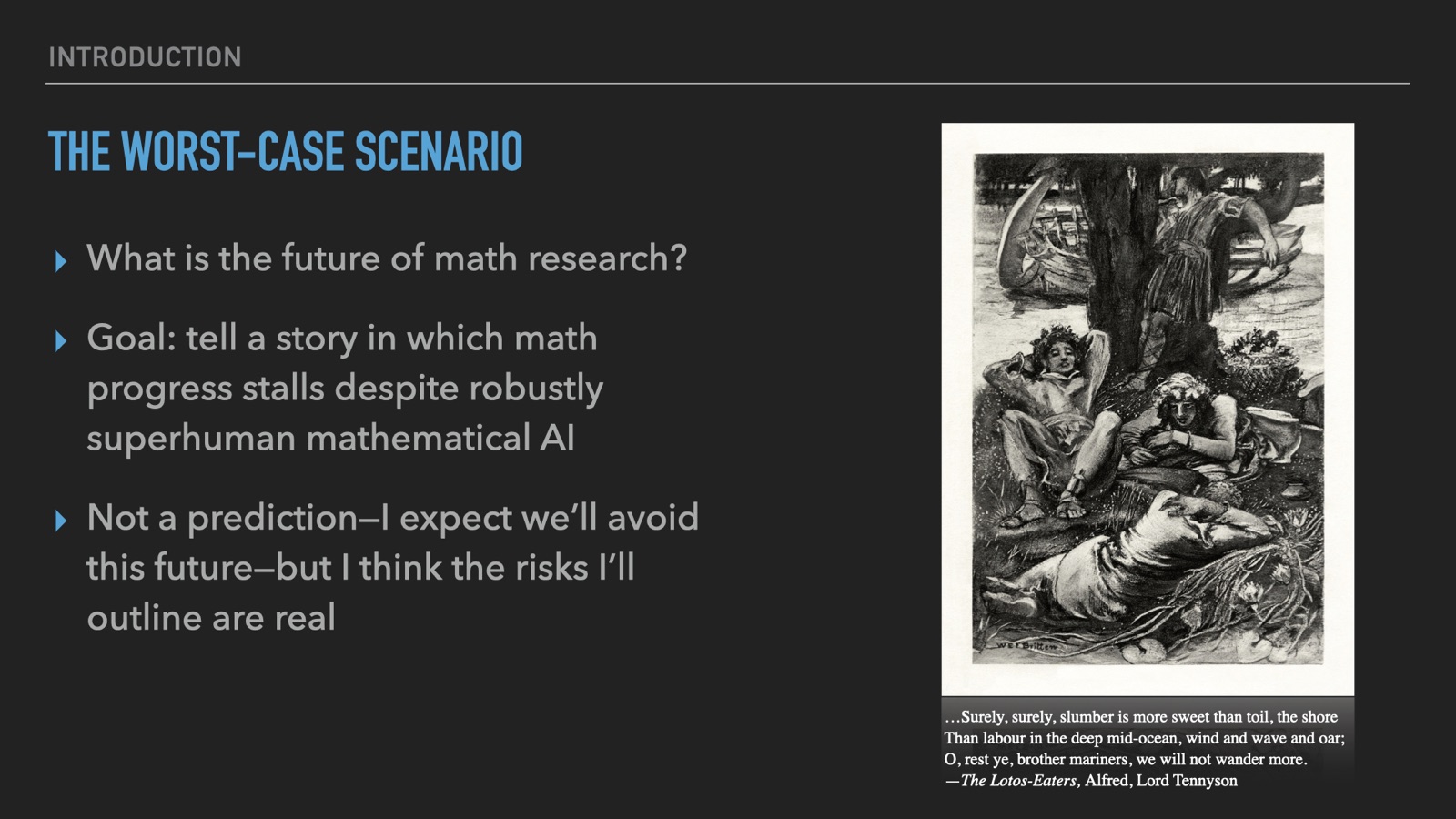 Premise of the talk